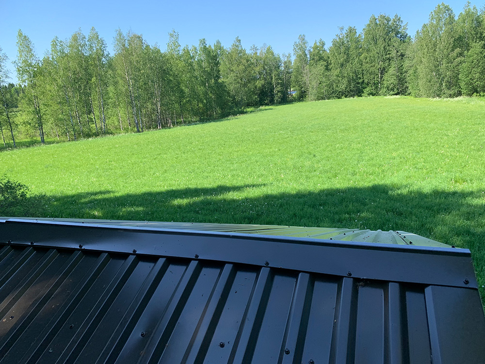 lähikuvaa uudesta katosta